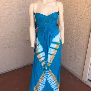 Strapless long summer dress